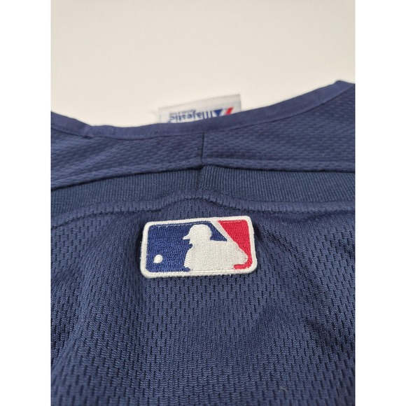 New York Yankees Sweater Mens XL Navy MLB Baseball Pullover Majestic Therma Base - Picture 8 of 13